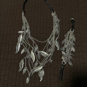 All Saints Leaf 🍂 layered necklace & bracelet